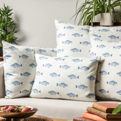 Shoal Fish Print Cushion