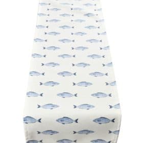 Shoal Fish Print Table Runner