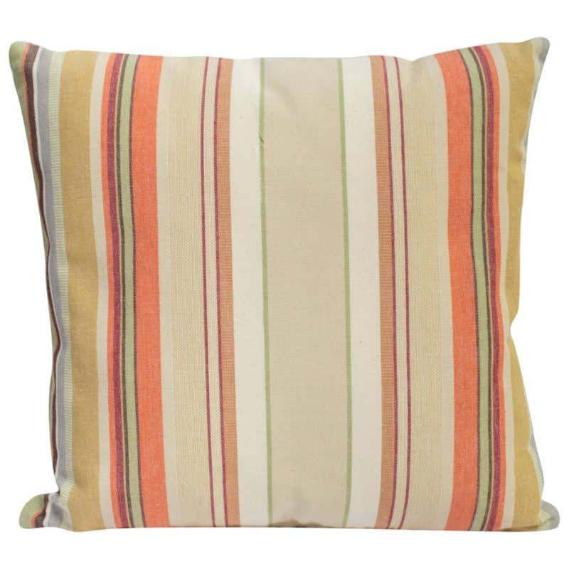 Woven Deckchair Stripe Cushion in Terracotta