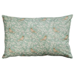 Dainty Songbird XL Rectangular Cushion in Duck Egg Blue