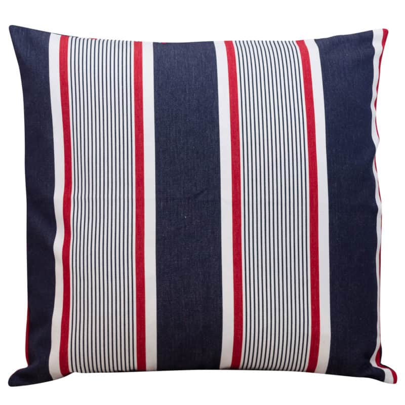 Classic Red and Blue Marine Stripe Cushion