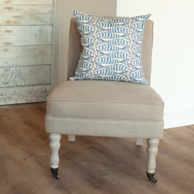 Blue and White Sardine Cushion