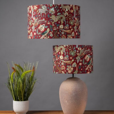 Mythical Animals Lampshade in Red