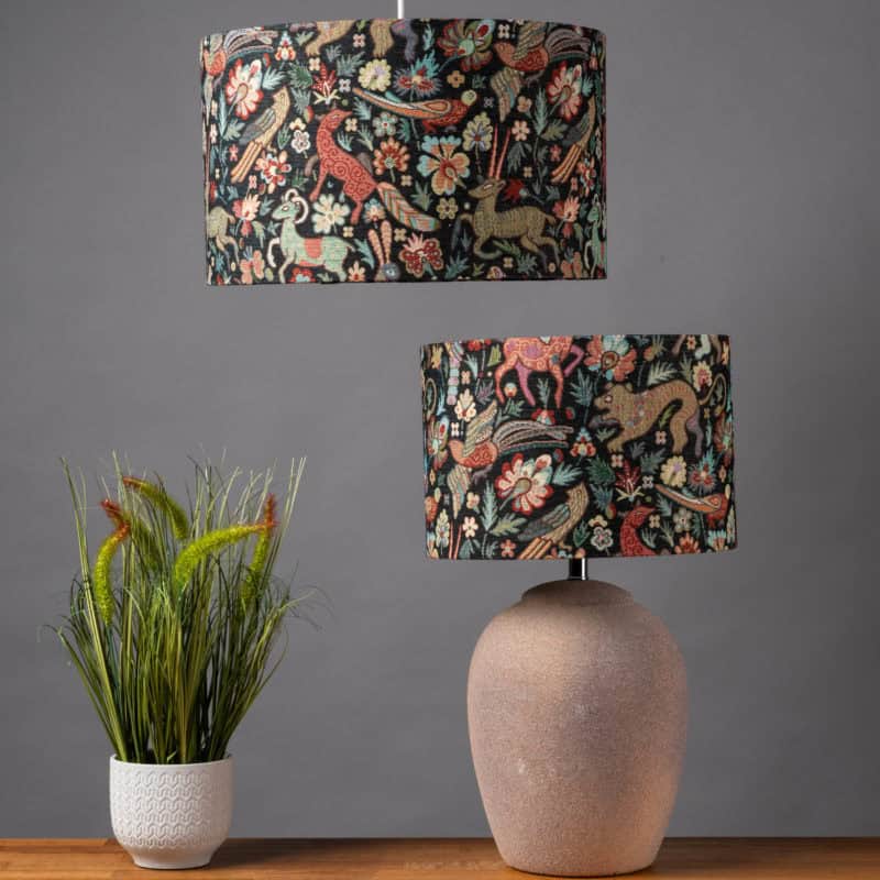 Mythical Animals Lampshade in Black