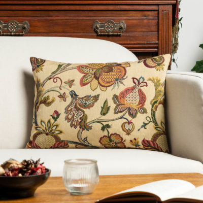 Vintage Tea Rose Boudoir Cushion