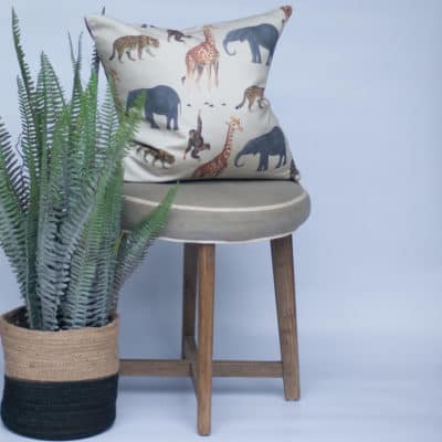 Zoo Animals Printed Cushion
