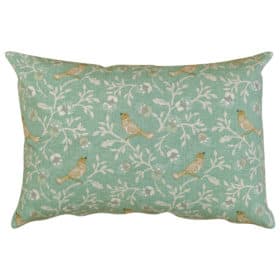 Dainty Songbird Boudoir Cushion in Duck Egg Blue