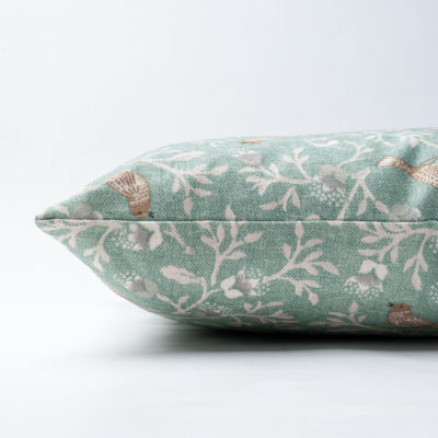 Dainty Songbird Boudoir Cushion in Duck Egg Blue