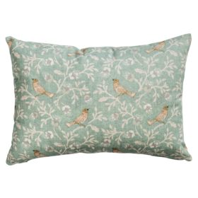 Dainty Songbird Boudoir Cushion in Duck Egg Blue