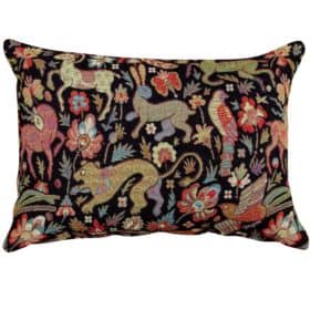 Mythical Animals Boudoir Cushion in Black