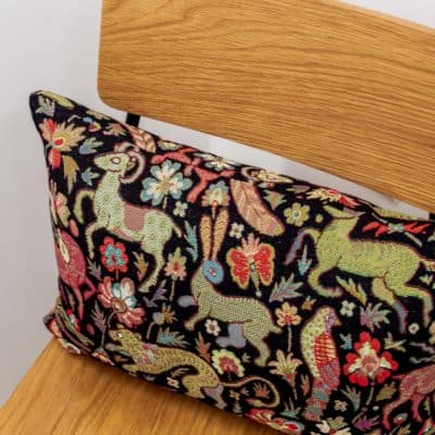 Mythical Animals Boudoir Cushion in Black