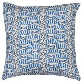 Blue and White Sardine Extra Large Cushion