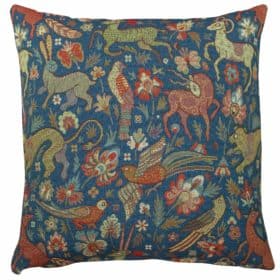 Mythical Animals Cushion in Indigo Blue