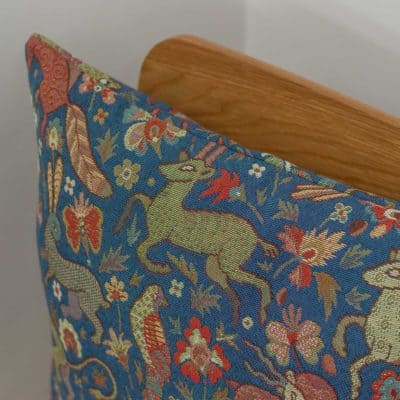 Mythical Animals Cushion in Indigo