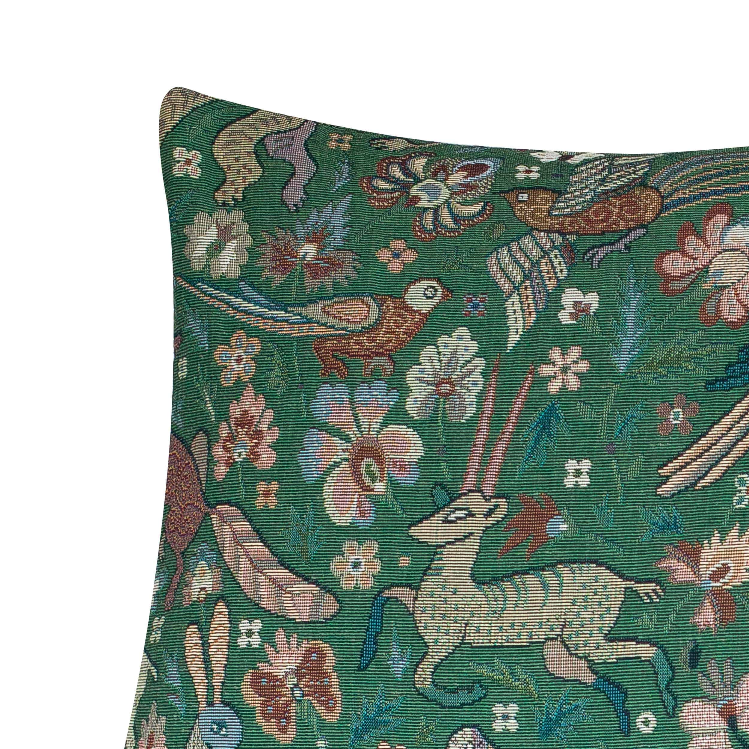 Mythical Animals XL Rectangular Cushion in Forest Green