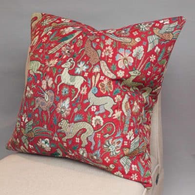 Mythical Animals XL Cushion in Red