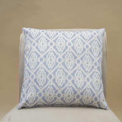 Santorini Linen Blend Cushion in Soft Blue