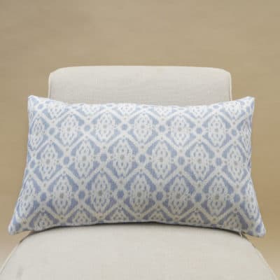 Santorini Linen Blend XL Rectangular Cushion in Soft Blue