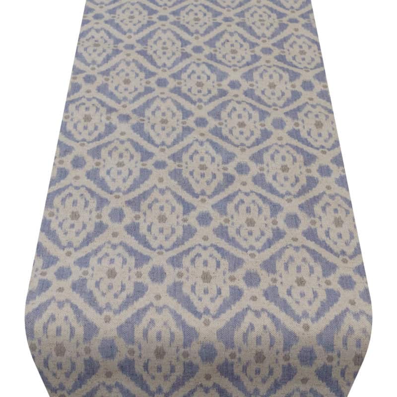 Dots and Diamonds Table Runner in Blue