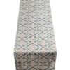 Santorini Linen Blend Table Runner in Blue and Pink