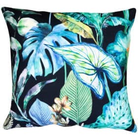 Borneo Black Velvet Cushion