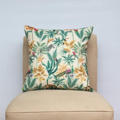 Jungle Wildlife Velvet Cushion