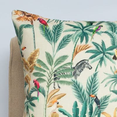 Jungle Wildlife Velvet Cushion