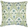 Woven Art Deco Extra-Large Cushion in Powder Blue