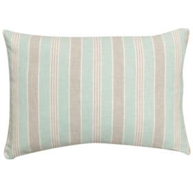 Marina Nautical Stripe Boudoir Cushion in Aqua Blue