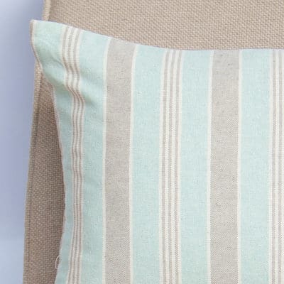 Marina Nautical Stripe Boudoir Cushion in Aqua Blue