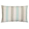 Harbour Stripe XL Rectangular Cushion in Aqua