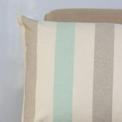 Harbour Stripe XL Rectangular Cushion in Aqua