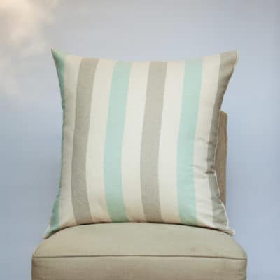Harbour Stripe Extra-Large Cushion in Aqua