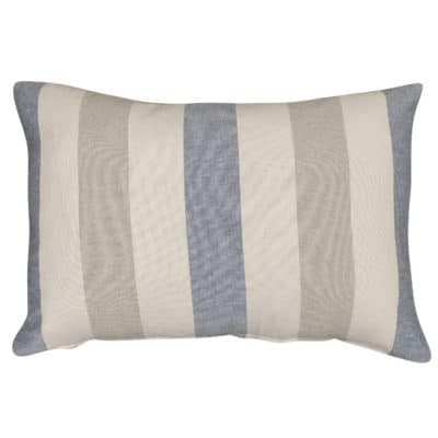 Harbour Stripe Boudoir Cushion in Denim Blue