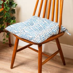 Nautical Sardine Quilted Seat Pad