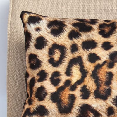 Leopard Spot Velvet Boudoir Cushion