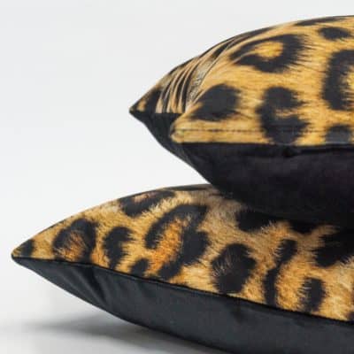Leopard Spot Velvet Cushion