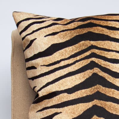 Tiger Stripe Velvet Cushion