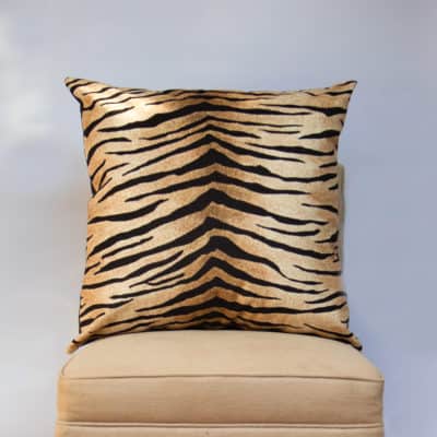 Tiger Stripe Velvet Extra-Large Cushion