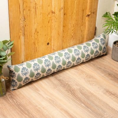 Cotswold Countryside Motif Draught Excluder in Blue and Green