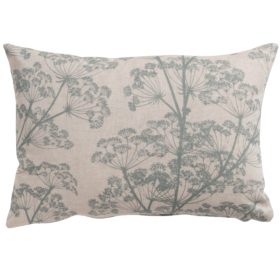 Cow Parsley Boudoir Cushion in Duck Egg Blue