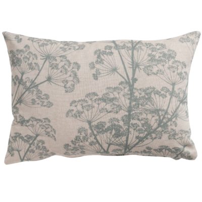 Cow Parsley Boudoir Cushion in Duck Egg Blue