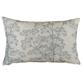 Cow Parsley XL Rectangular Cushion in Duck Egg Blue