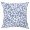 Coral Reef Cushion in Blue and White
