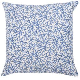 Coral Reef Extra-Large Cushion in Blue and White