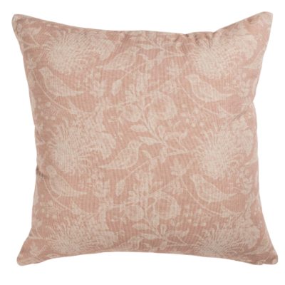 Aviary Toile Cushion in Dusky Pink