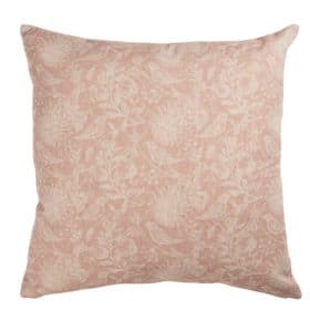 Aviary Toile Extra-Large Cushion in Dusky Pink