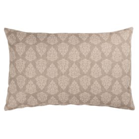 Linen Look Paisley XL Rectangular Cushion in Natural