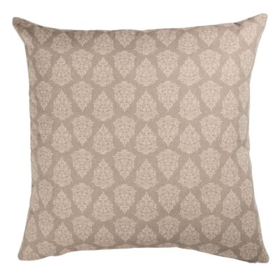 Linen Look Paisley Extra-Large Cushion in Natural