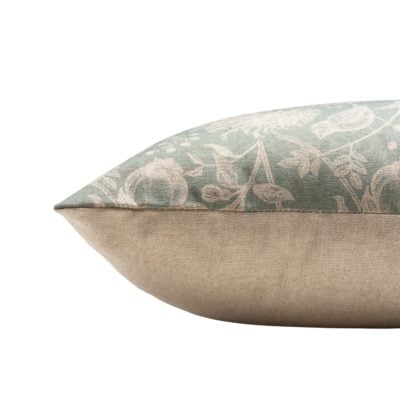 Aviary Toile Extra-Large Cushion in Duck Egg Blue